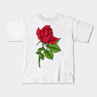 Red rose Kids T-Shirt